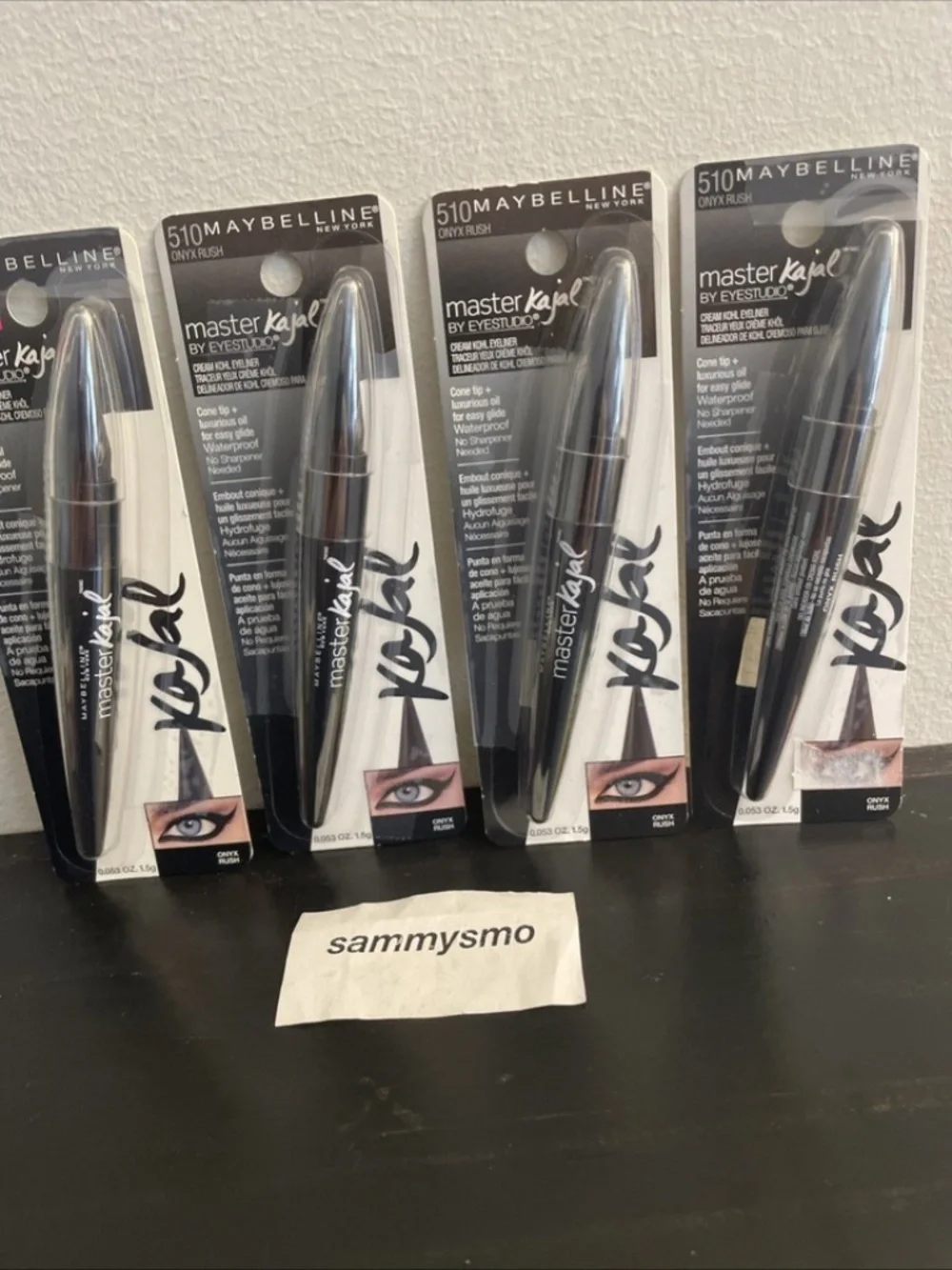 Maybelline Eye Studio Master Kajal Cream Kohl Eyeliner # 510 ONYX RUSH x4